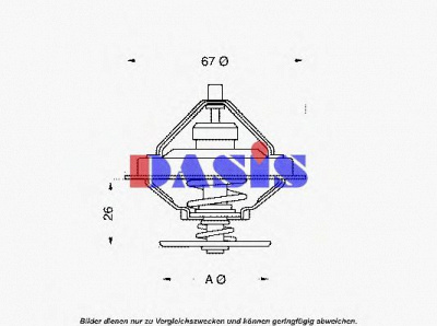 AKS DASIS 751929n -  Термостат, охлаждающая жидкость